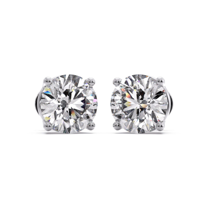 Diamond Studs in White Gold