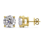 Pushback Setting on Yellow Gold Studs